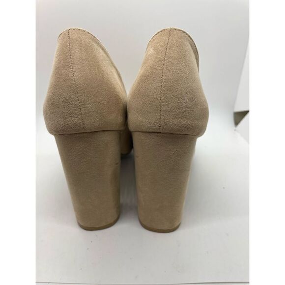 Wild Diva Women's Tan Classic Suede Leather Pointed Toe High Heeled Shoe Size 10 - Picture 4 of 9